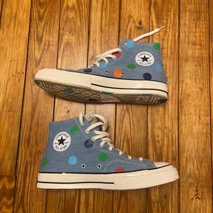 Converse x Golf Wang Chuck 70 Hi Blue Polka Dot  Men’s Size 12